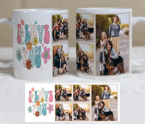 Vista 17 de Taza de cerámica personalizada con fotos, taza de café personalizada, personalizable con imágenes, texto, fotos, logotipos - Taza de café