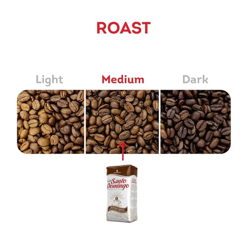 Vista 3 de Café Santo Domingo, bolsa de 16 onzas, café de grano entero, tostado medio, producto de la República Dominicana (paquete de 1)