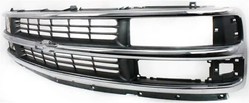 Vista 2 de Perfit Liner Nueva parrilla frontal gris cromado Chevy compatible con Chevrolet E Series Express 1500 2500 3500 Van compatible con tipo compuesto