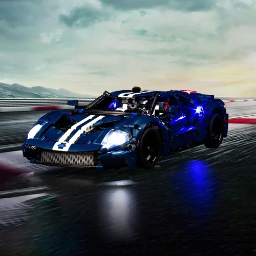 Vista 8 de VONADO Kit de luces LED para Lego 2022 Ford GT 42154, kit de luces Technic Ford GT de bricolaje compatible con automóvil Lego (sin modelo)