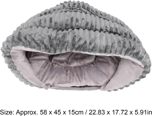 Vista 2 de Cama pequeña para perros y gatos, con manta con capucha, semicerrada, cómoda, suave, cálida, extraíble, fácil de limpiar, para mascotas