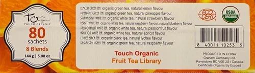 Vista 4 de Harmony Tea Collection - 80 bolsas de té 8 sabores Té verde lima, té verde de uva, té verde de limón, té blanco de albaricoque, té blanco