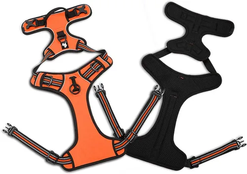 Vista 3 de WINHYEPET Arnés de perro de amor extra reflectante para perros pequeños, medianos y grandes, ajustable para correr, caminar, chaleco de malla suave