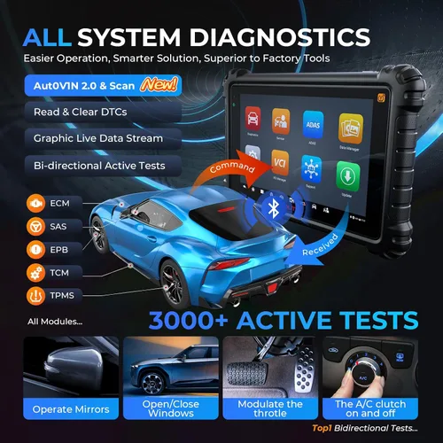 Vista 6 de Escáner Autel MaxiSYS MS906 PRO-TS: 2026 MS906Pro TS Up de MP900TS MK900TS MP900BT Kit MS906 MAX, TPMS completo y codificación OE, herramienta