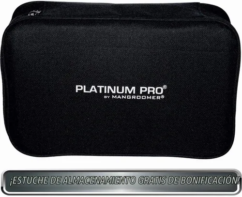Vista 7 de Platinum Pro by MANGROOMER Nueva afeitadora de espalda con 3 cabezales flexibles de amortiguador, bisagra eléctrica, mango de alcance extremo