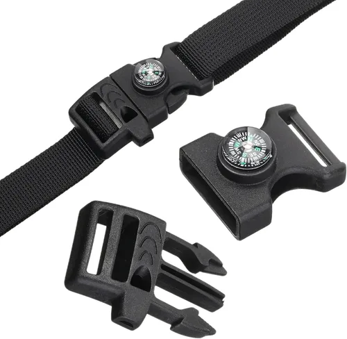 Vista 5 de Jexine 50 clips de hebilla de brújula de plástico paracord hebillas accesorios para camping, viajes, supervivencia de emergencia