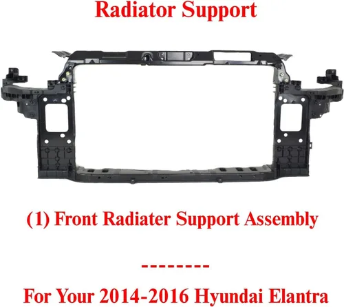 Vista 2 de Nuevo montaje de soporte de radiador delantero plástico con reemplazo directo de acero para Hyundai Elantra Sedan 2014-2016 641013X003 HY1225180