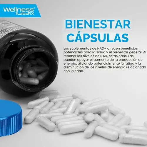 Vista 7 de Wellness LABSRX Suplemento liposomal NAD, 1500 mg - Suplemento de resveratrol NAD para mujeres y hombres, NAD+ apoya la salud celular, energía