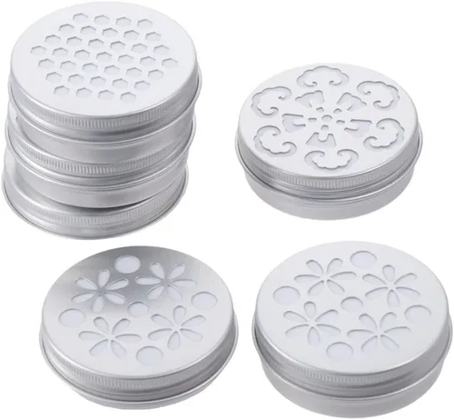 Vista 7 de Recipiente de perlas de aroma de 2 onzas latas vacías con tapa
