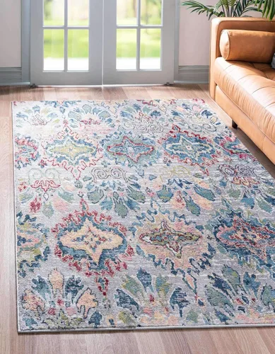 Vista 18 de Unique Loom Sumter Collection - Alfombra de área Brewton (2 pies x 6 pies, azul marino/azul)