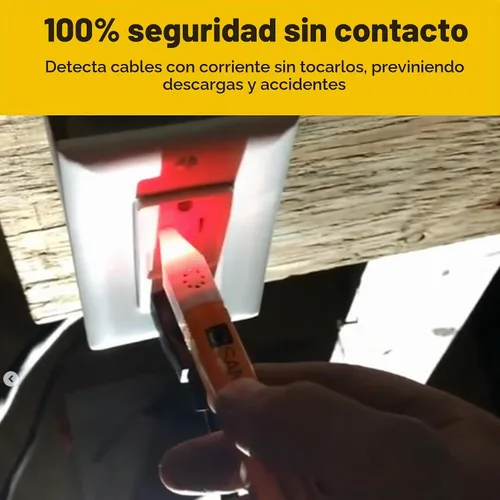 Vista 6 de Probador de voltaje sin contacto 3000, detector de voltaje de CA siempre encendido 50-1000VAC, comprobador eléctrico certificado CAT IV, fabricado