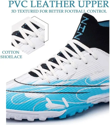 Vista 3 de HESBITEUL Zapatos deportivos para hombre, para interiores y exteriores, cómodos, de fútbol, para estudiantes, de alta potencia de agarre