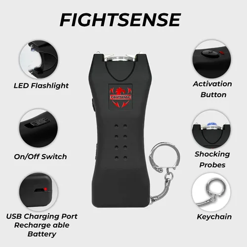 Vista 2 de FIGHTSENSE Paquete combinado de spray de pimienta, kit de defensa personal extremadamente potente para mujeres