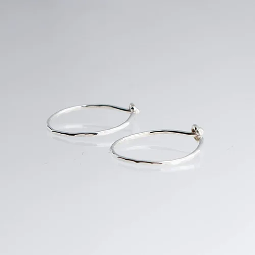 Vista 39 de Aretes de plata de ley abiertos para cartílago, tragus, delgados, calibre 22