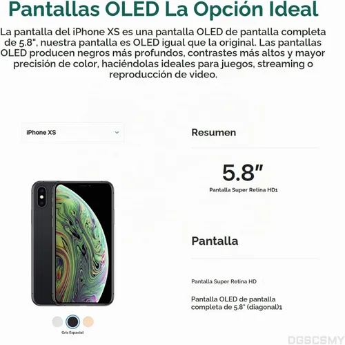 Vista 4 de [OLED] para iPhone Xs Reemplazo de pantalla de 5.8 pulgadas con altavoz de oído Sensor de proximidad OLED 3D Pantalla táctil digitalizador Montaje