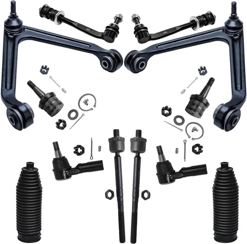 Vista 64 de Detroit Axle - Kit de extremo delantero para Hyundai Sonata XG350 XG300 Kia Optima, 2 brazos de control superiores con juntas de bola, 2 brazos
