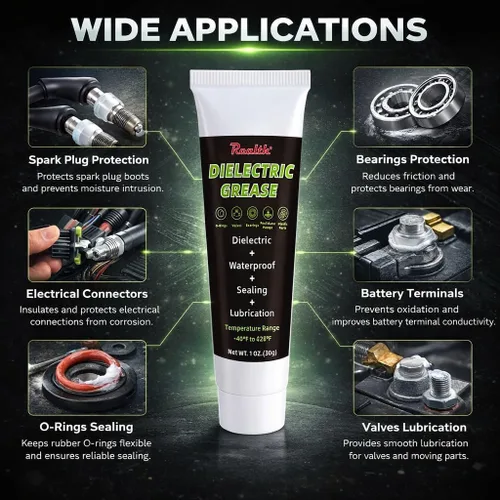 Vista 13 de Realth Grasa dieléctrica para conectores eléctricos 1 oz, anticorrosión