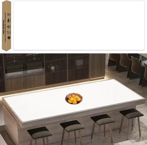 Vista 30 de Tapete de silicona súper grande, 120 x 24 pulgadas, tapete de silicona para encimera de cocina, tapete antideslizante resistente al calor, tapete