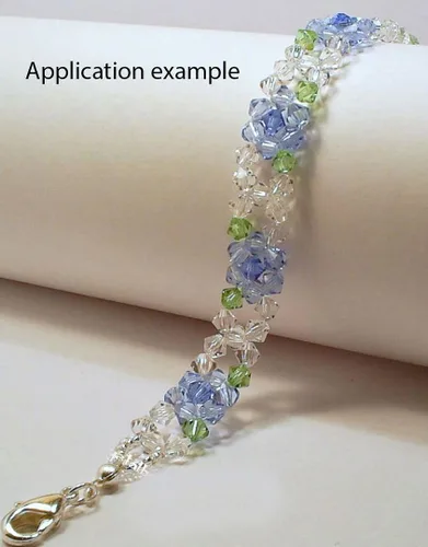 Vista 6 de Adabele - 200 cuentas de cristal bicono sueltas y facetadas pequeñas de 0.16 pulgadas, color ámbar, compatibles con cristales de Swarovski 5301/5328