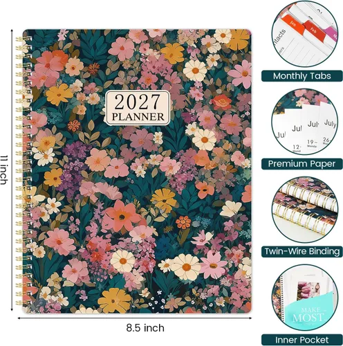 Vista 5 de Indeme 2027 Planner - 2027 Planner Weekly and Monthly, Jan 2027 - Dec 2027