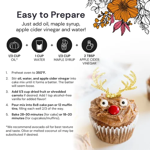 Vista 5 de eat G.A.N.G.S.T.E.R. Mezcla para pastel y muffins de canela Cinnawin, mezcla para hornear apta para alergias, sin granos, sin lácteos, sin frutos