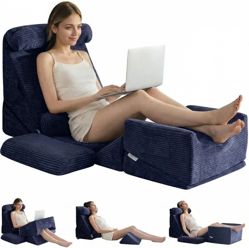 Vista 10 de HIGOGOGO Juego de 10 almohadas ortopédicas de cuña para cama, posicionadores corporales de espuma suave ajustables para recuperación después
