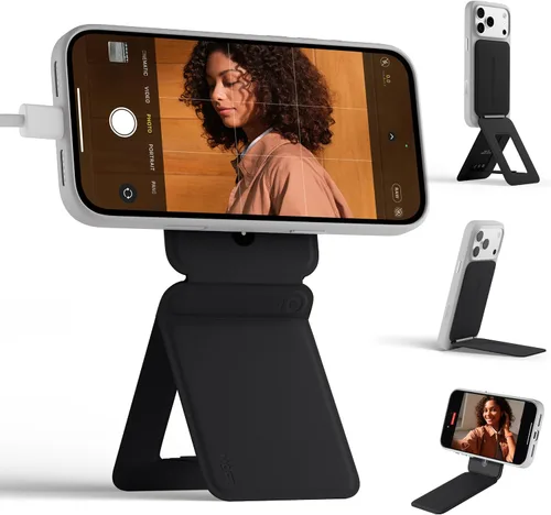 Vista 12 de MOFT MOVAS - Billetera con trípode para teléfono, 3 en 1, soporte magnético compatible con NFC, soporte para tarjetas ajustable de cuero vegano
