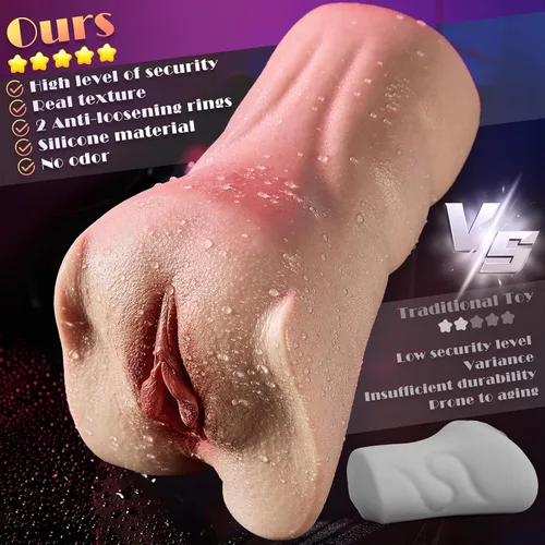 Vista 4 de Muñeca de silicona de bolsillo para masturbación masculina - Masturbador ultra realista con textura de piel en 3D, labios gruesos, muñecas sexuales