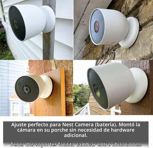 Vista 4 de TEYOUYI Soporte de pared para pieza de repuesto de cámara Google Nest, negro, 2