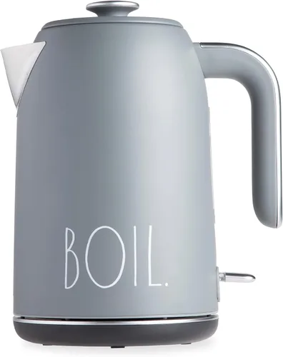 Vista 7 de Rae Dunn Hervidor eléctrico de agua caliente – Cafetera de acero inoxidable, tetera de té, base giratoria, con protección de apagado automático