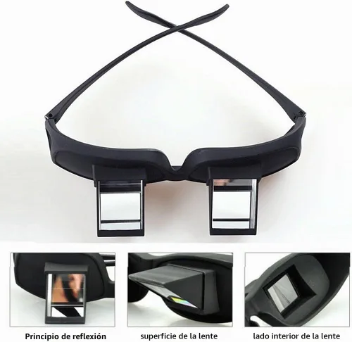 Vista 2 de Flammi Lazy Glasses - Gafas de Prisma Horizontales para Leer/Ver la Televisión Acostado