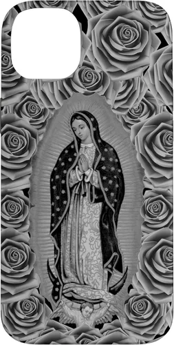 Vista 15 de Funda para iPhone 14 Pro Max Our Lady Virgen De Guadalupe Virgen María Floral