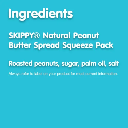 Vista 7 de SKIPPY Squeeze Mantequilla de maní cremosa natural, 6 onzas
