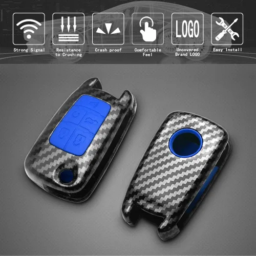 Vista 3 de Funda TANGSEN para llave inteligente tipo flip compatible con Buick Chevrolet Chevy GMC 3 4 5 botones, control remoto de entrada sin llave