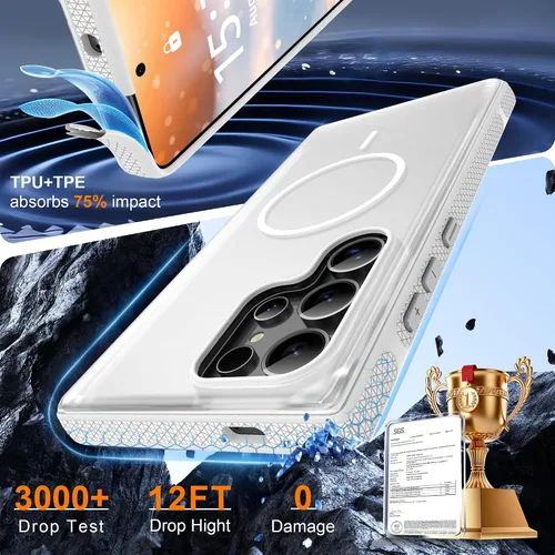 Vista 213 de Jshru Funda para Samsung Galaxy S26 Plus/Galaxy S25 Plus: para Galaxy S24 Plus [compatible con Magsafe] [2 protectores de pantalla HD] cubierta