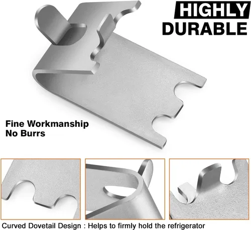 Vista 5 de HK 920158 Clip para estante del congelador, soporte para estante del refrigerador del refrigerador, clips de hebillas cuadradas de repuesto, ganchos