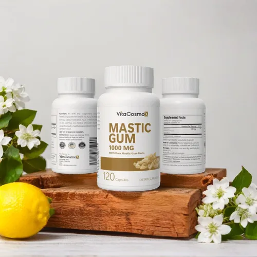 Vista 7 de Cápsulas de goma mastica, 1000 mg, 120 cápsulas vegetarianas, sin OMG y sin gluten
