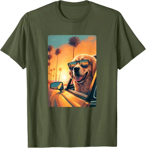 Vista 57 de Golden Retriever - Camiseta divertida de Golden Retriever con lentes, Negro