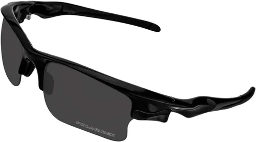 Vista 2 de BroLizard 2.0mm Thick Polarized Lens Replacement for Oakley Fast Jacket XL OO9156 Sunglasses - Solid Black Polarized Lenses