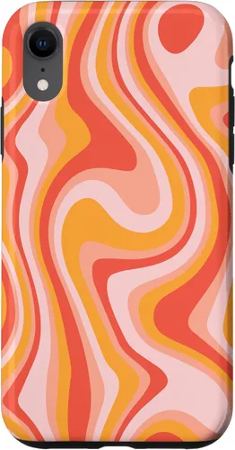 Vista 24 de iPhone 16 Retro Groovy Liquid Swirl Hippie 70's 80's Psychedelic Case