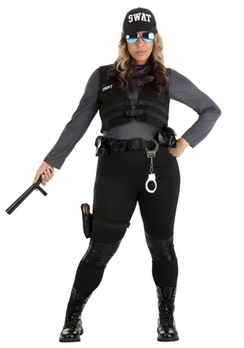Vista 4 de Disfraz de SWAT para Mujer Multicolor
