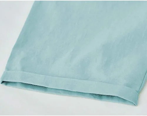 Vista 6 de Vcansion Bermudas de algodón con cintura elástica hasta la rodilla para mujer con cordón A#verde militar
