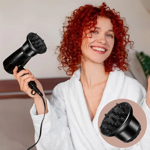 Vista 4 de Difusor universal para secador de pelo, boquilla de secador de pelo, accesorio para cabello rizado y cabello ondulado natural, herramientas