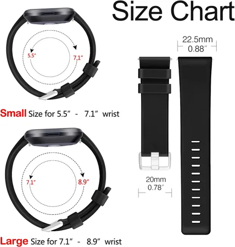 Vista 7 de Correas Tobfit compatibles con Fitbit Versa 2 y Fitbit Versa, Versa Lite, Versa Special, repuesto suave, accesorios de correas deportivas para mujer