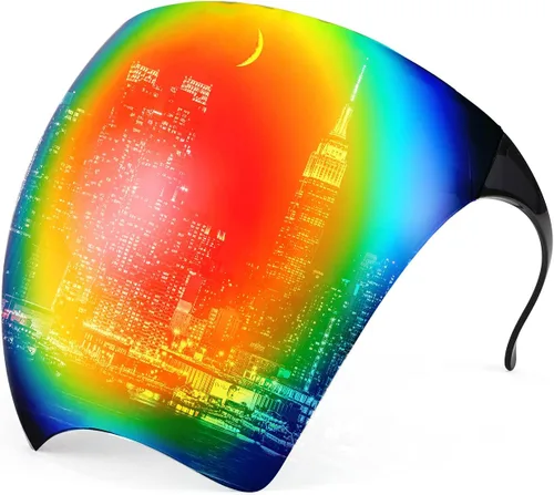Vista 7 de FEISEDY Visera Facial de Cobertura Completa Gafas Protectoras Escudo Espejo Gafas de Sol Anti Niebla B2781