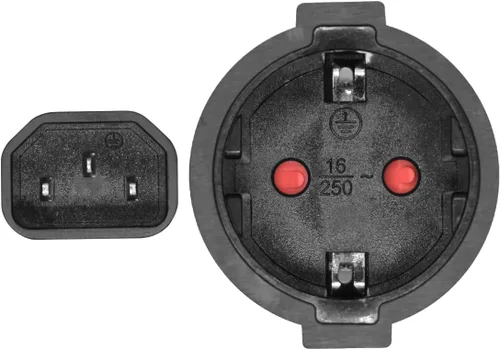 Vista 6 de Toptekits IEC 320 C14 a Europa Schuko hembra enchufe de cable de alimentación corto, Europa CEE7/7 Schuko Socket a C14 Enchufe 220v Cables