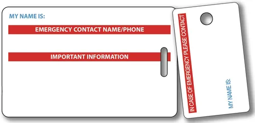 Vista 2 de My Pets are Home Alert - Tarjeta de identificación médica con tarjeta de identificación médica para perros y gatos con lista de llamadas