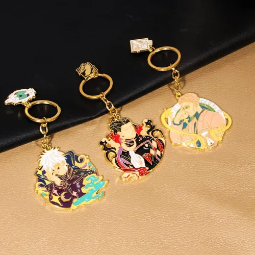 Vista 4 de SONGCHANGJEWELRY JJK - Llavero Satoru Figura de anime esmaltado Llavero de joyería para hombres y mujeres