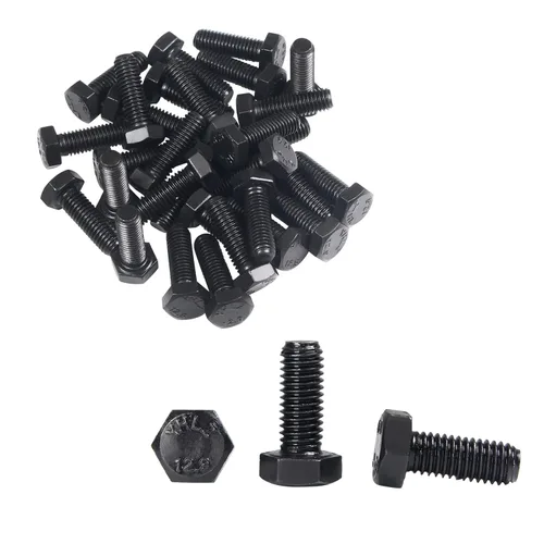 Vista 9 de 20 piezas de pernos hexagonales de 1/4-20 x 2, tornillos de tapa hexagonal de 1/4"-20, acero inoxidable 304, 5.1 cm completamente roscados, tornillo