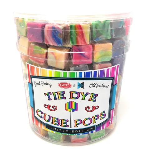 Vista 26 de Chupetas de Caramelo Duro en Cubo: Paquete de Chupetas con Sabor Envueltas Individualmente por Espeez - Paletas Cuadradas de Fiesta Estilo Antiguo